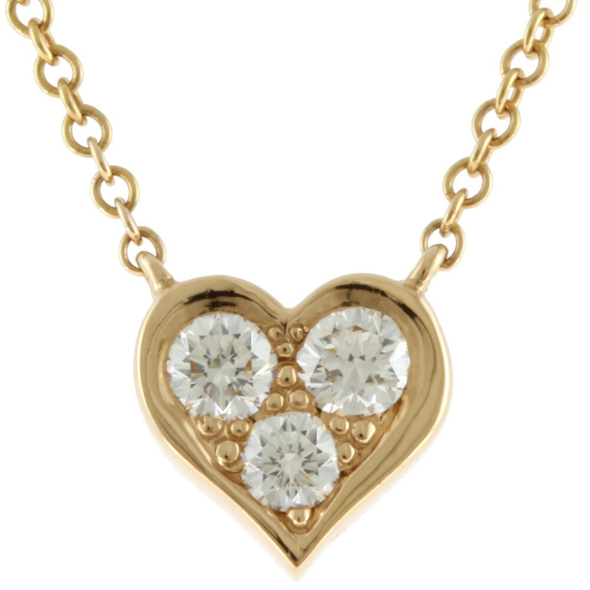 Tiffany  Co Necklace 18k Gold Diamond Ladies